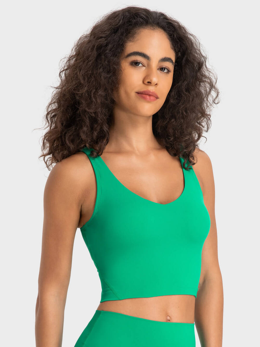 トップス yo BIOTOP Cropped Vneck bra top BIOTOP(ビオトープ) / 【yo BIOTOP】Cropped Vneck bra top