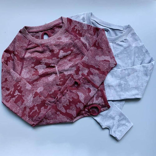 Camo Seamless Cropped Top - Nepoagym Official Store
