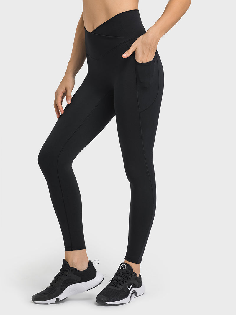 25" Cross Waist ENERGY Pockets Leggings