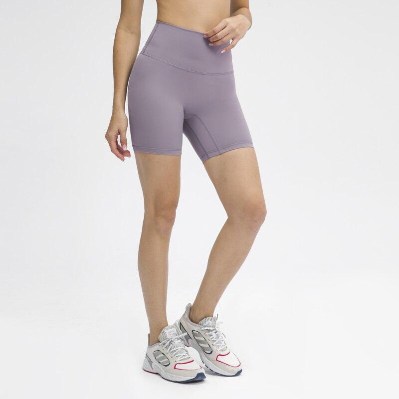 Nepoagym BURNING 6 Inch Inseam No Front Seam Women High Waisted