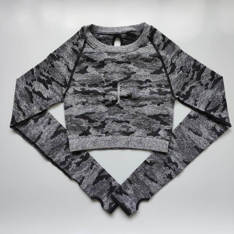 Camo Seamless Cropped Top - Nepoagym Official Store