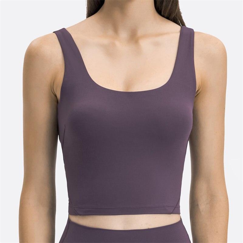 Women’s Longline Sports Bra Wirefree Padded Medium Support Yoga Bras Gym  Running Workout Tank Tops